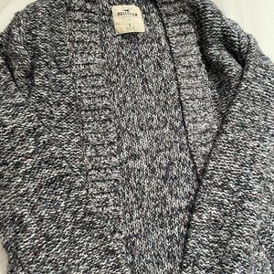 Hollister Knit Cardigan Speckled Gray